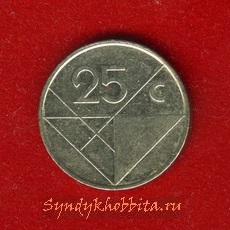 25 центов 1998 года Аруба
